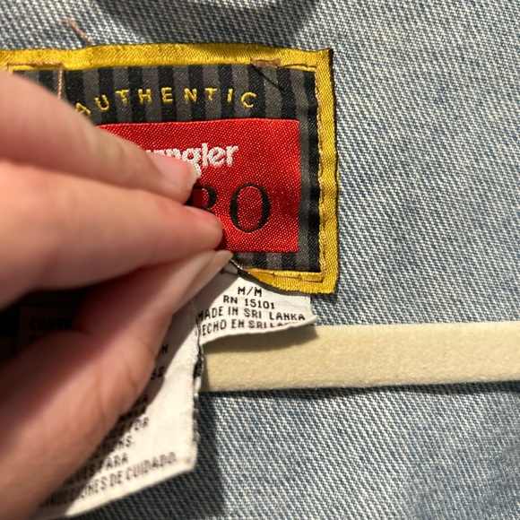 Vintage wrangler hero grunge denim jacket sz large. Casual 90’s - Picture 4 of 9